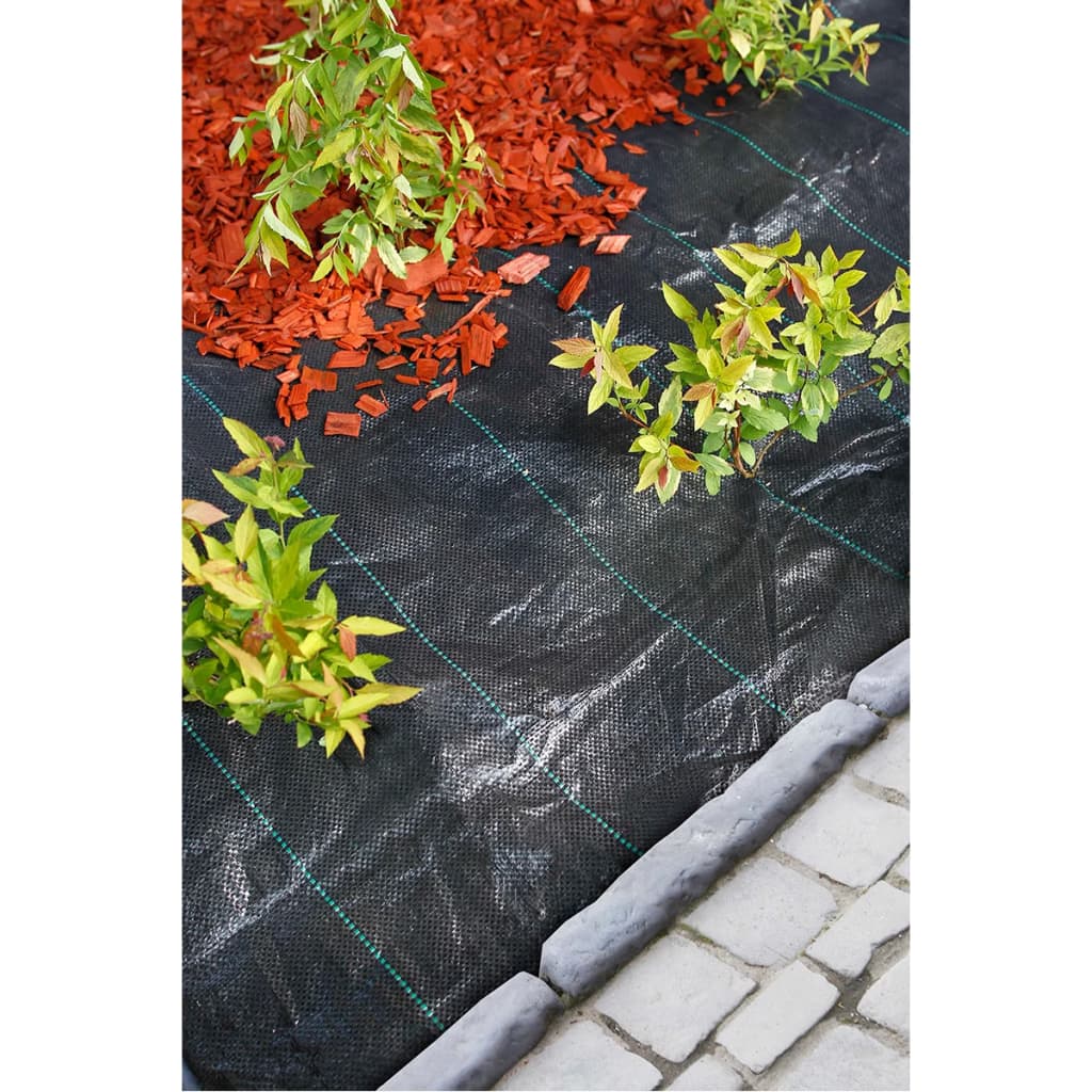 Nature Folie antiburuieni pentru sol, negru, 1 x 10 m