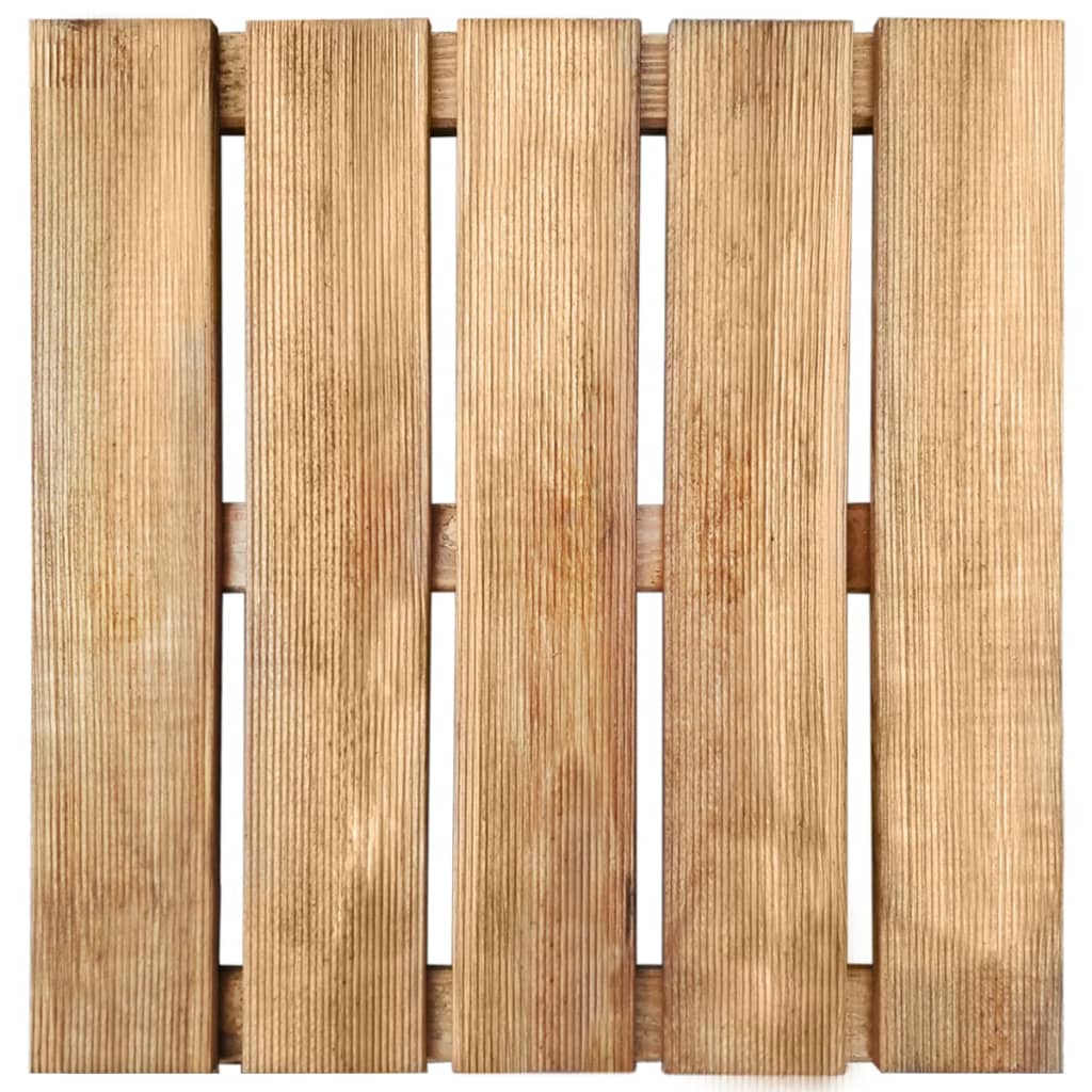 vidaXL Plăci de pardoseală, 18 buc., maro, 50 x 50 cm, lemn