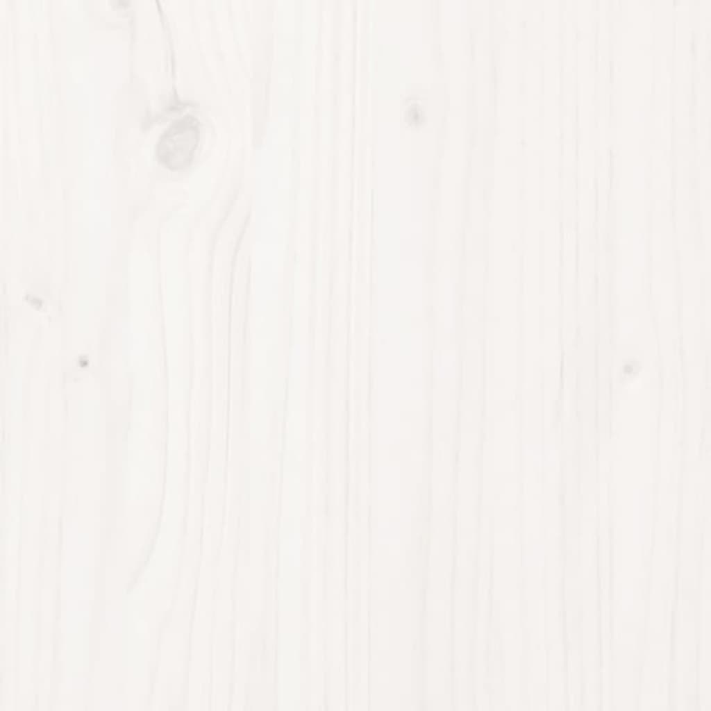 vidaXL Noptieră, alb, 50x35x61,5 cm, lemn masiv de pin