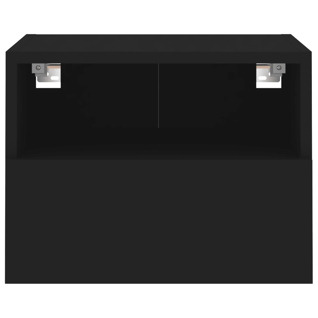 vidaXL Comodă TV de perete, negru, 40x30x30 cm, lemn prelucrat