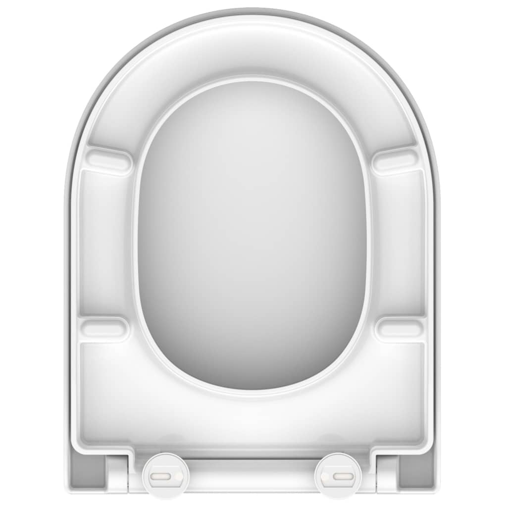 SCHÜTTE Capac de toaletă Duroplast „WHITE”, în formă de D
