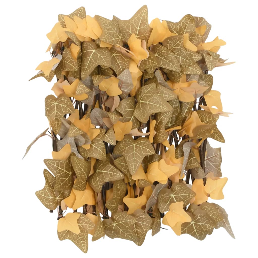 vidaXL Spalier frunze arțar artificiale extensibil, oranj, 180x30 cm