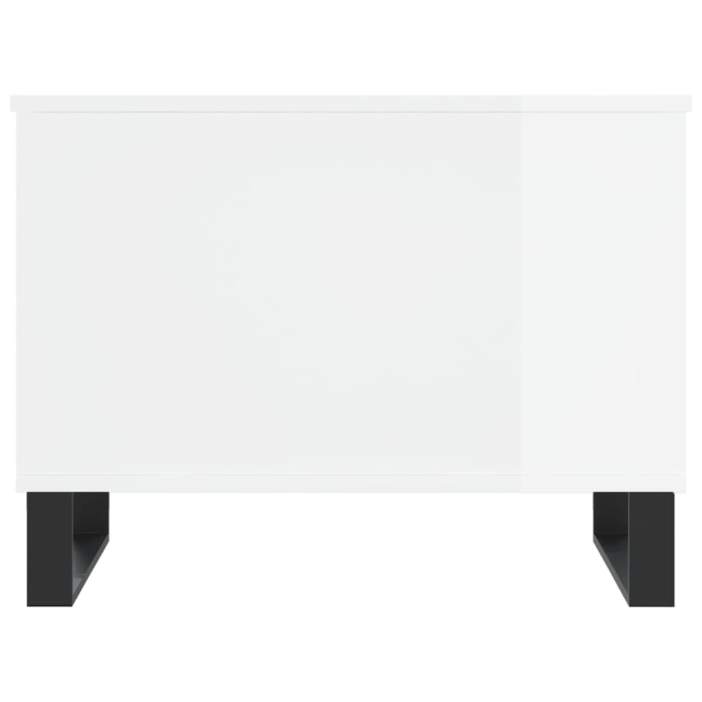 vidaXL Măsuță de cafea, alb extralucios, 60x44,5x45 cm, lemn compozit