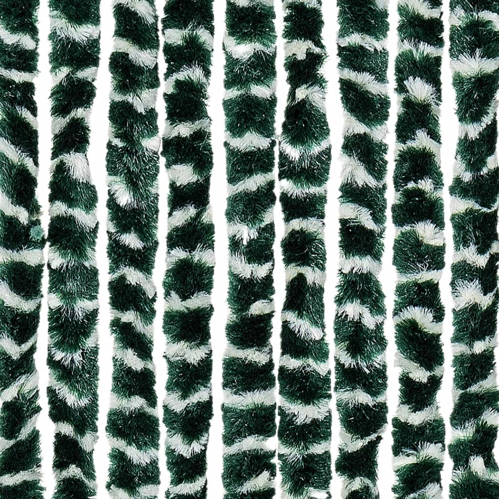 vidaXL Perdea pentru insecte, verde și alb, 100x200 cm, chenille