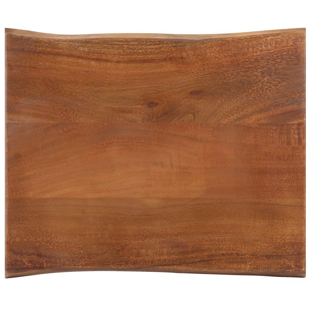 vidaXL Masă laterală, maro, 45x35x49 cm, lemn masiv acacia & fontă