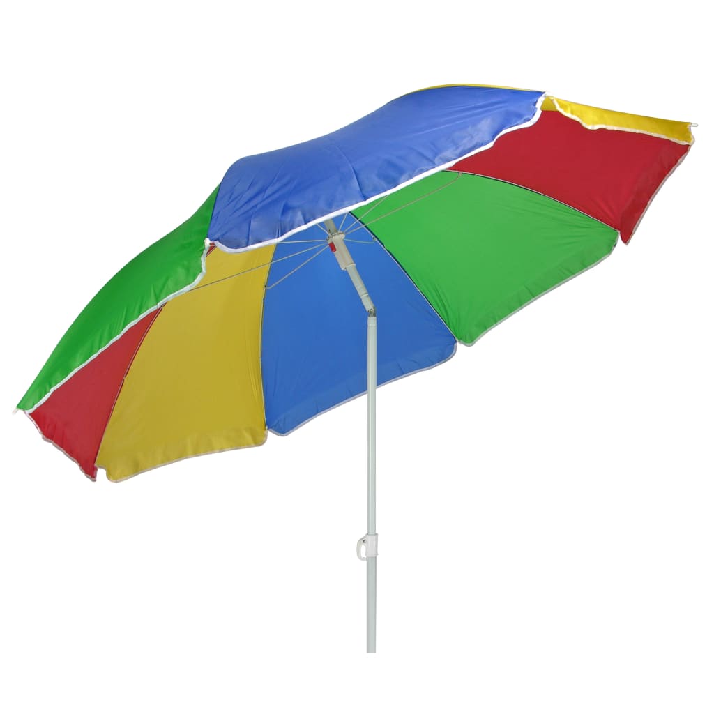 HI Umbrelă de soare de plajă, multicolor, 150 cm
