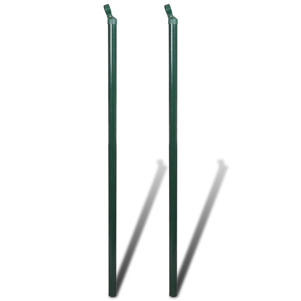 vidaXL Gard de legătură din plasă cu stâlpi/țăruși, 1,0 x 25 m, oțel