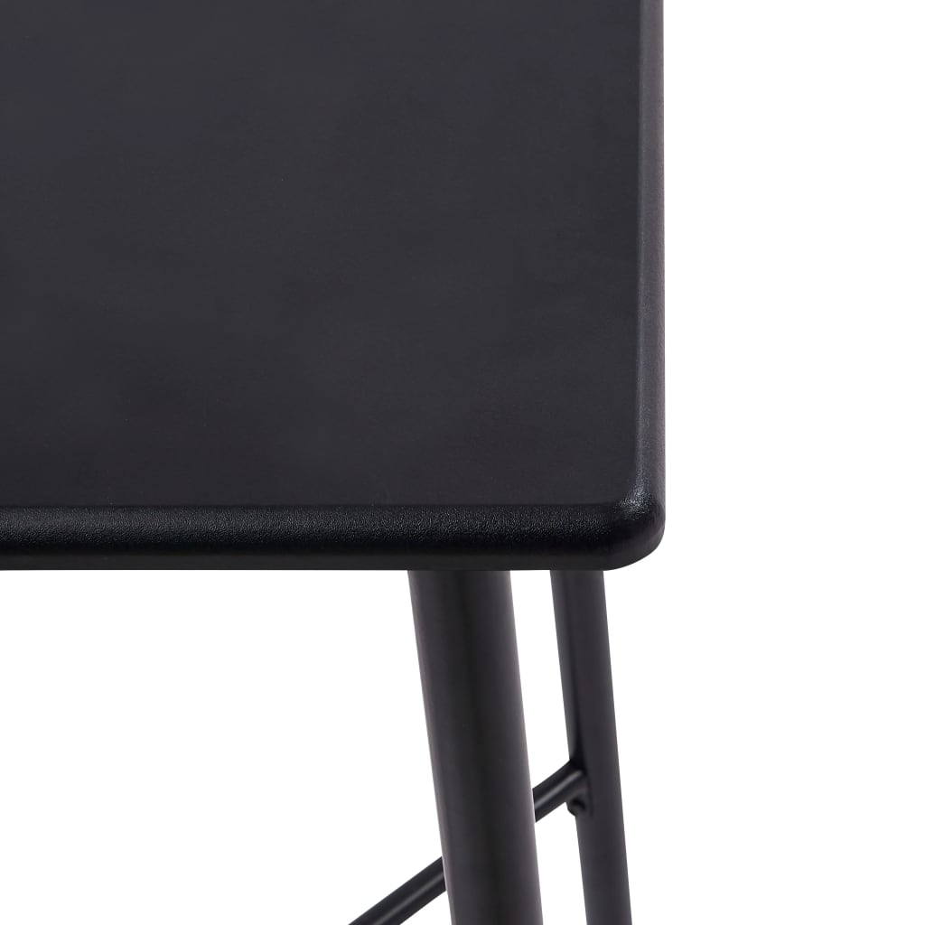 vidaXL Set mobilier de bar, 3 piese, negru, material textil
