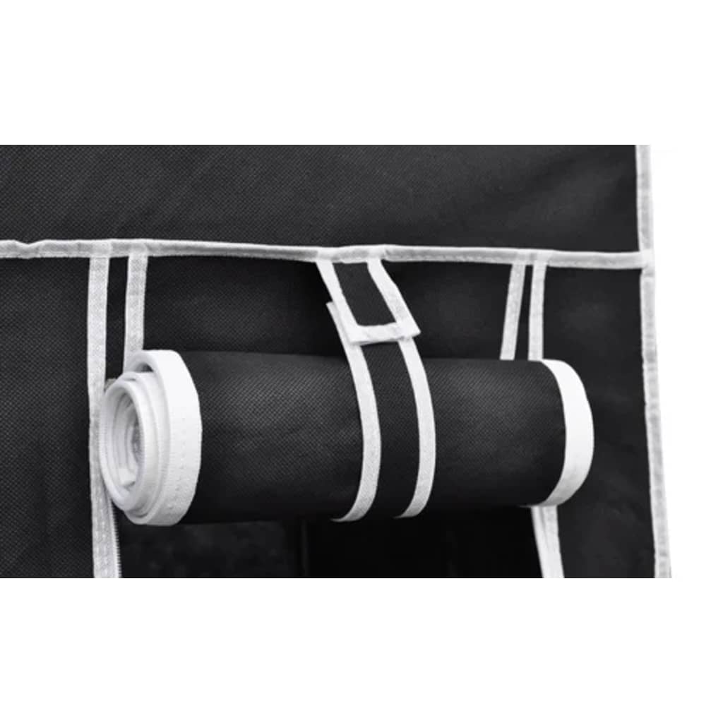vidaXL Dulapuri de haine, 2 buc., material textil, negru