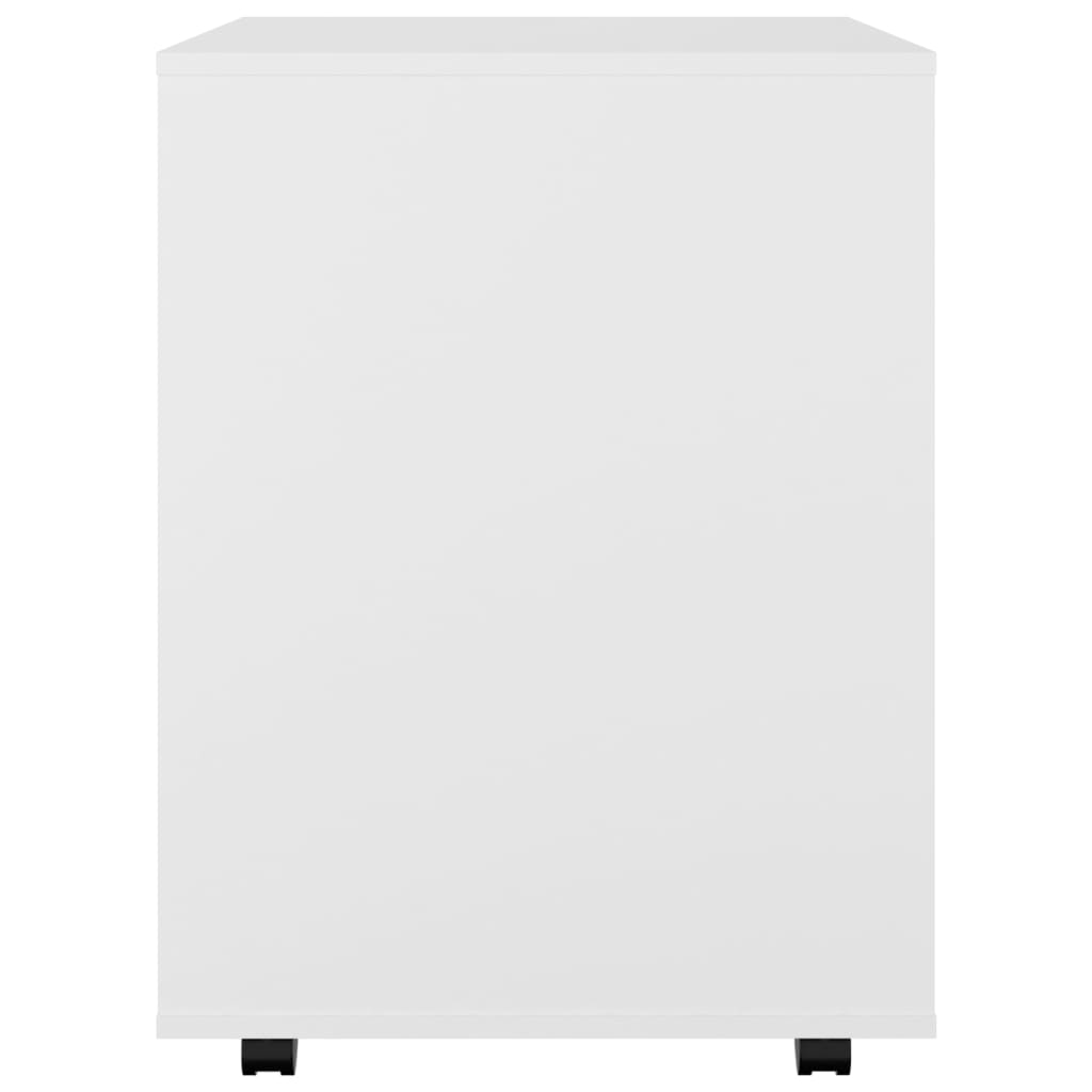 vidaXL Dulap cu roți, alb, 60x53x72 cm, PAL