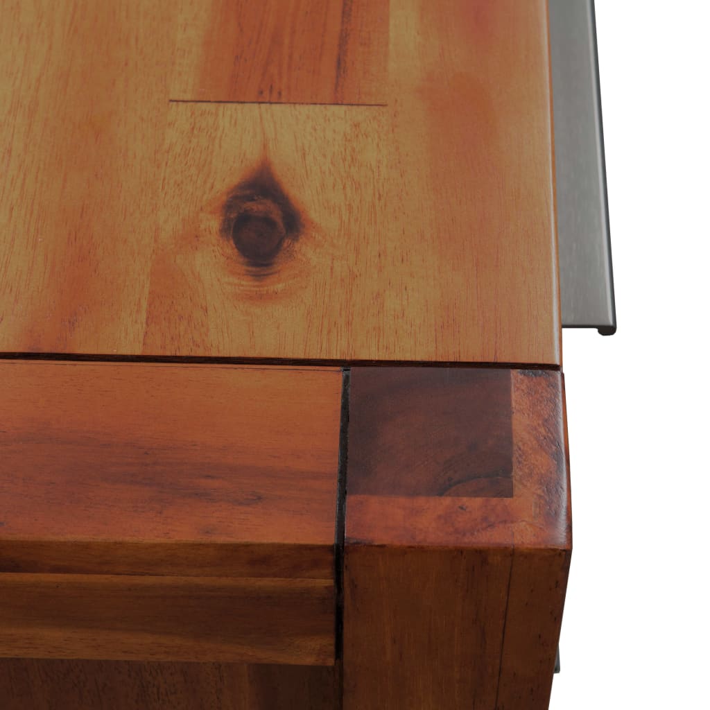 vidaXL Cufăr cu sertare, lemn masiv de acacia, 45 x 32 x 115 cm
