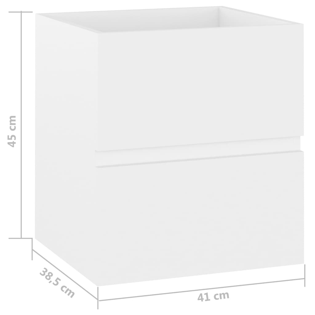 vidaXL Dulap de chiuvetă, alb, 41x38,5x45 cm, PAL