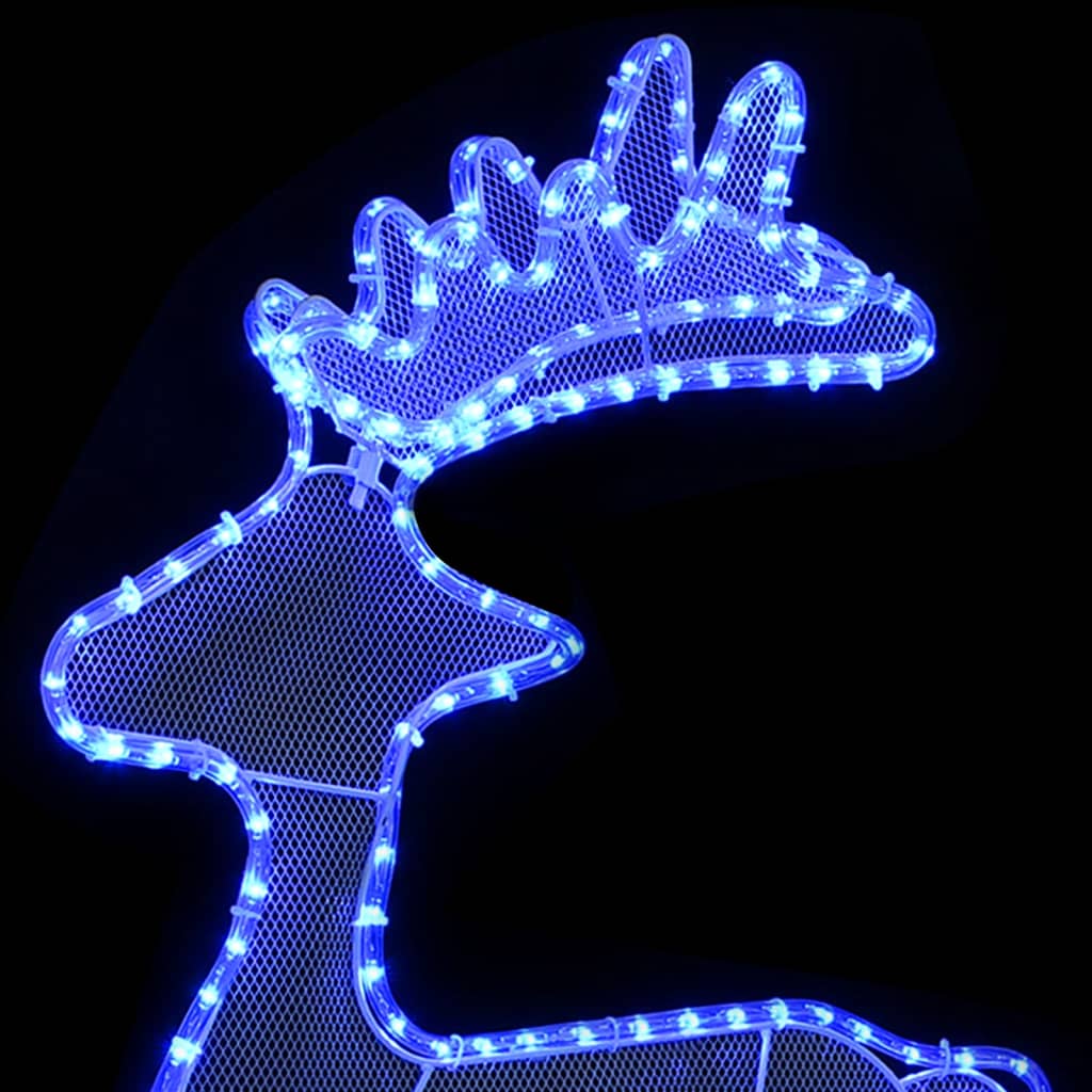 vidaXL Decorațiune de Crăciun ren, cu plasă, 306 LED-uri, 60x24x89 cm