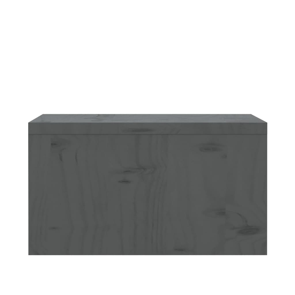 vidaXL Suport pentru monitor, gri, 50x27x15 cm, lemn masiv pin
