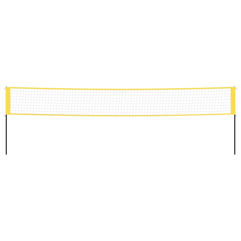 vidaXL Plasă de badminton, galben și negru, 600x155 cm, țesătură PE