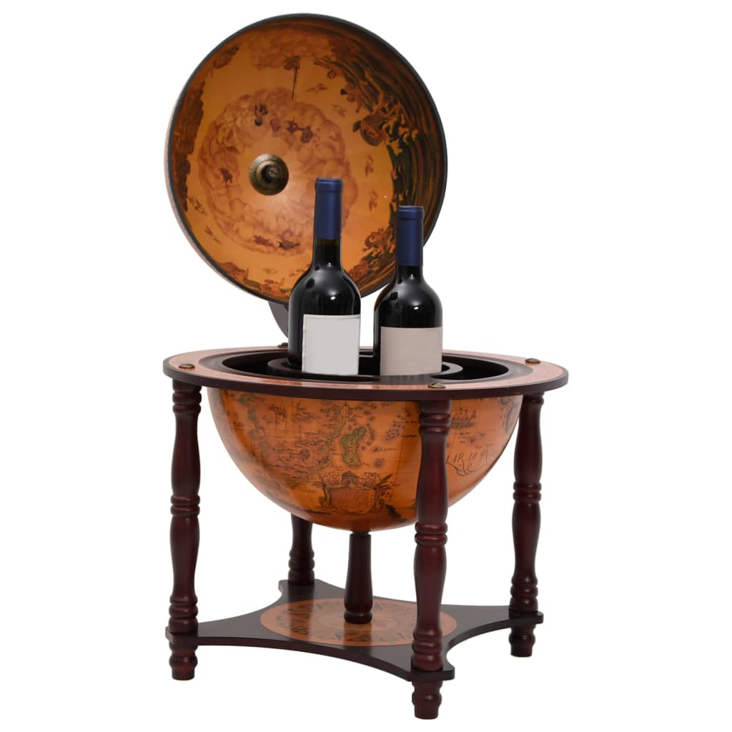 vidaXL Bar tip glob pământesc stativ sticle de vin, maro lemn eucalipt