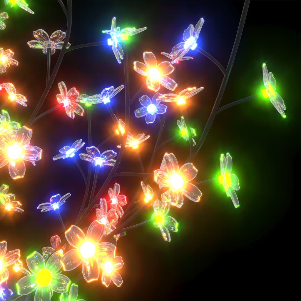 vidaXL Pom Crăciun 600 LED-uri lumină multicoloră flori de cireș 300cm