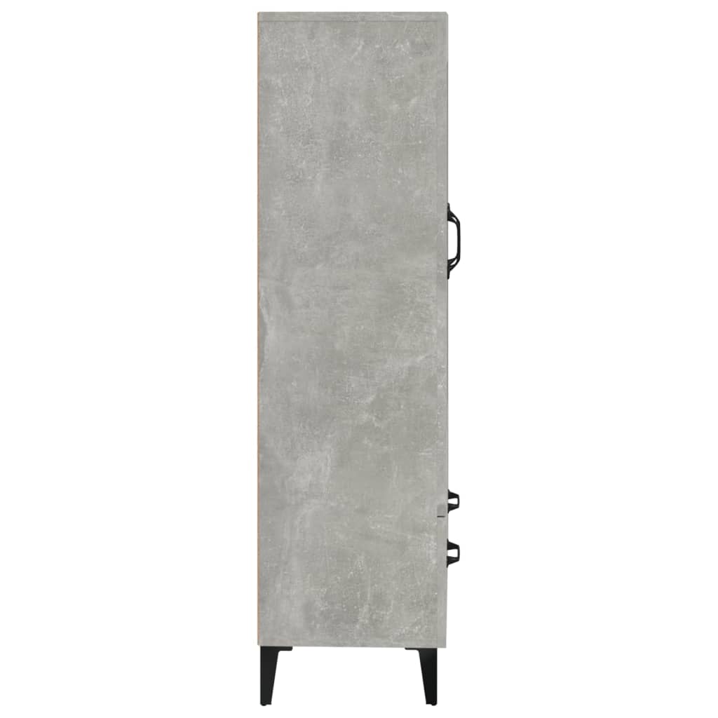 vidaXL Dulap înalt, gri beton, 70x31x115 cm, lemn compozit