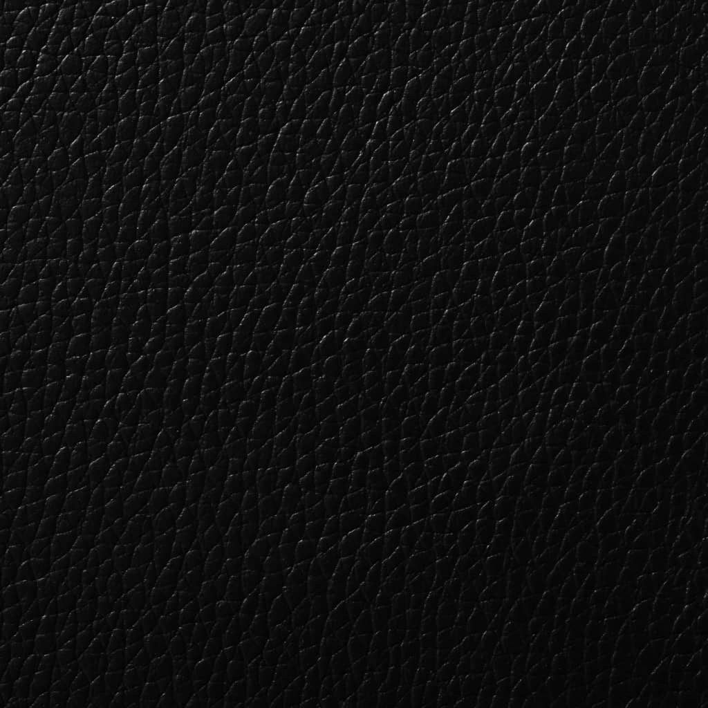 vidaXL Scaune de sufragerie, 4 buc., negru, piele ecologică
