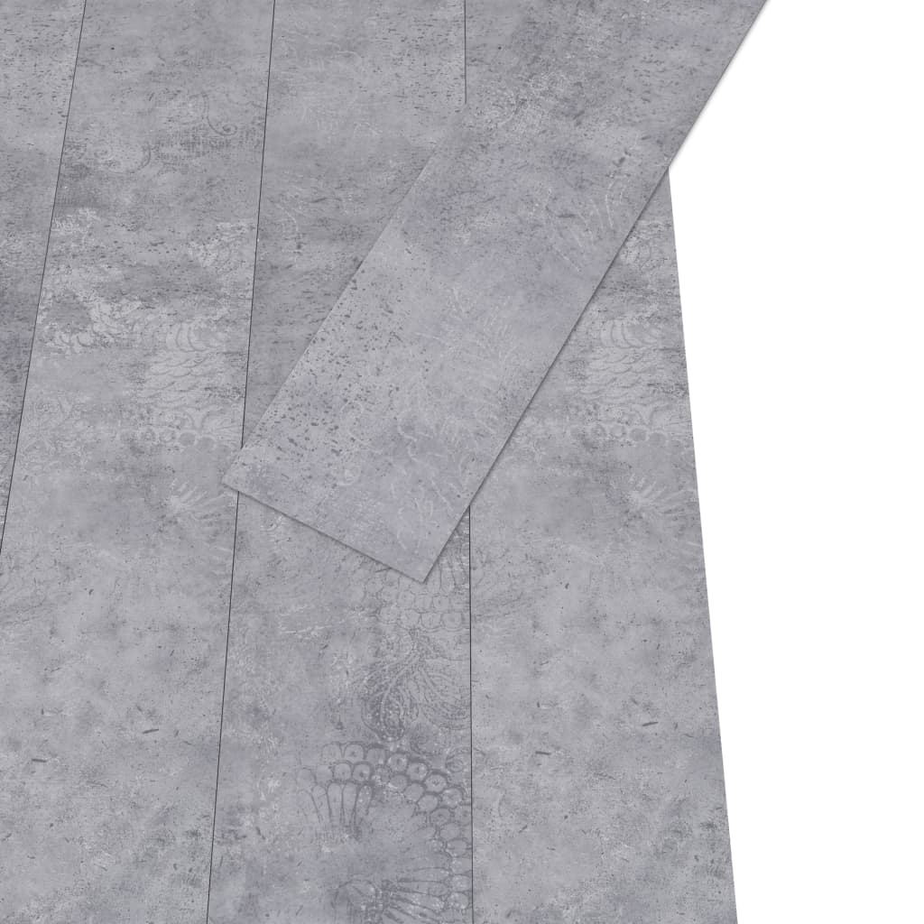 vidaXL Plăci de pardoseală autoadezive, gri ciment, 5,02 m², PVC, 2 mm