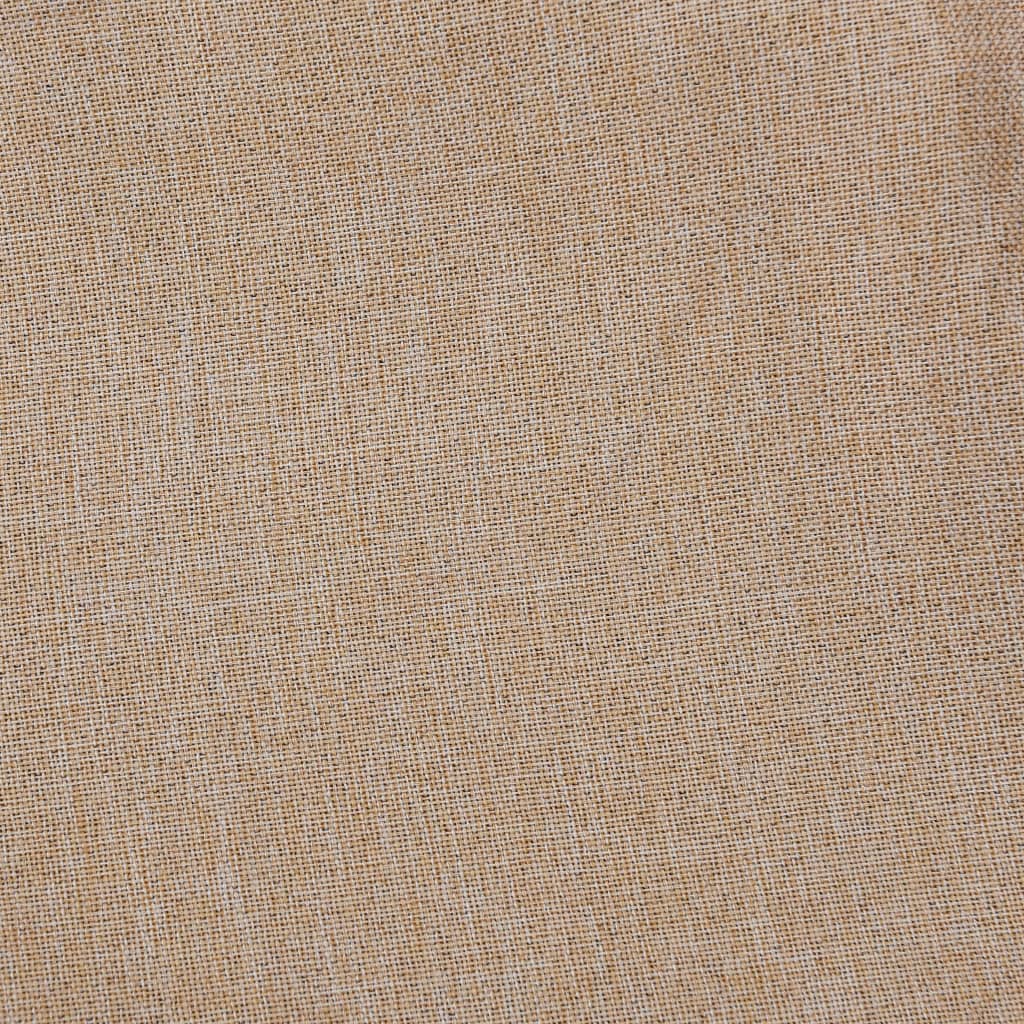 vidaXL Perdele opace, aspect pânză, cu ocheți, 2 buc., bej, 140x245 cm