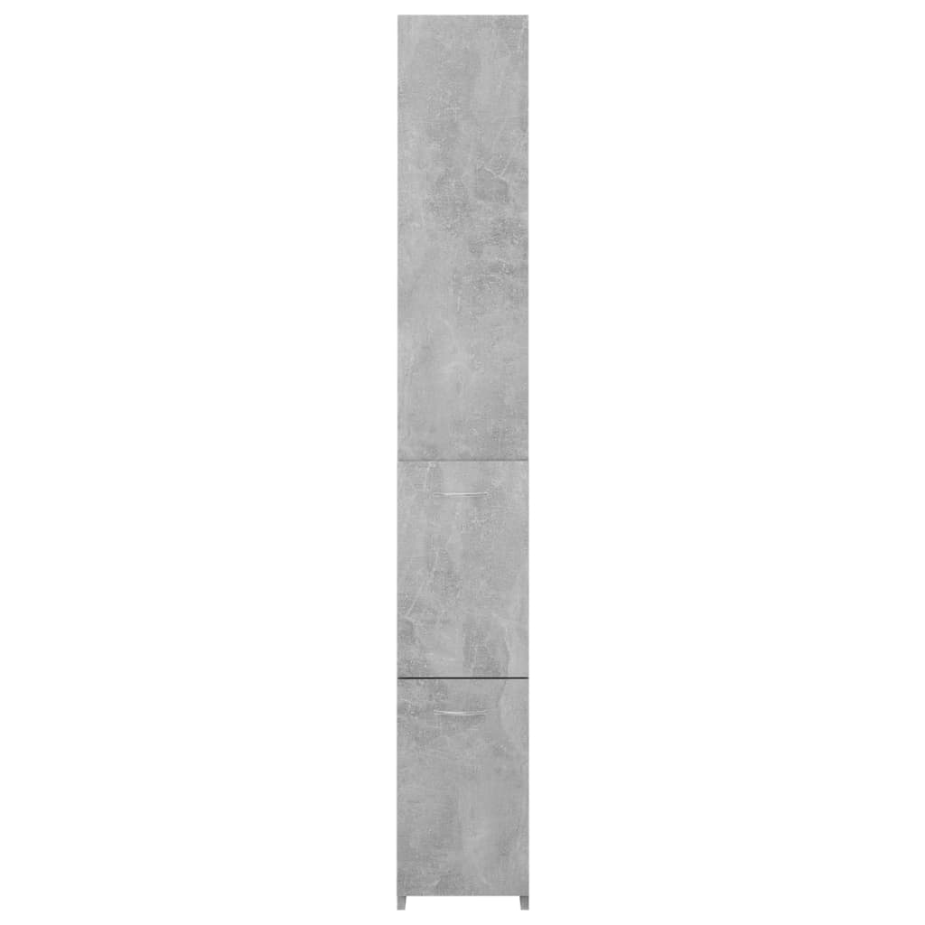 vidaXL Dulap de baie, gri beton, 25x26,5x170 cm, lemn prelucrat