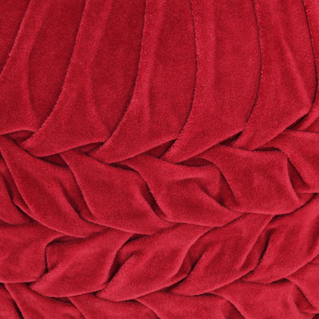 vidaXL Fotoliu puf, design romburi, roșu 40 x 30 cm, catifea de bumbac