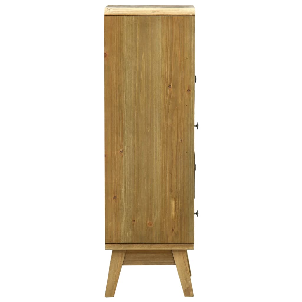 vidaXL Servantă cu 5 sertare, maro, 37 x 30 x 97,5 cm, lemn