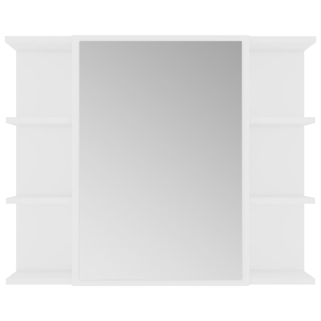vidaXL Dulap de baie cu oglindă, alb, 80 x 20,5 x 64 cm, PAL