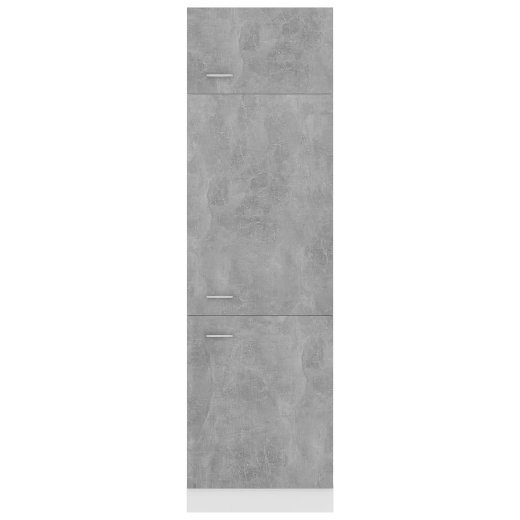 vidaXL Dulap pentru frigider, gri beton, 60 x 57 x 207 cm, PAL
