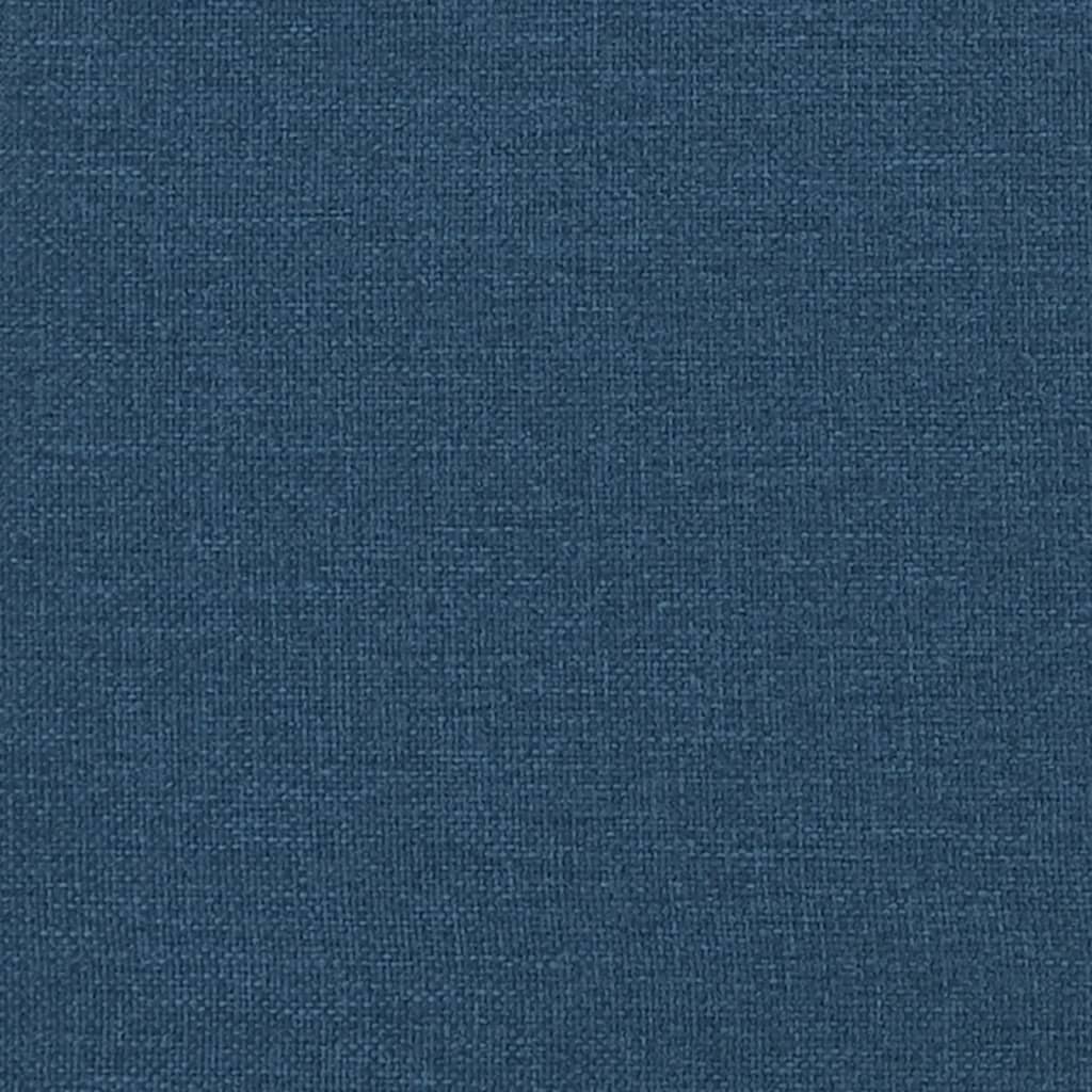 vidaXL Cadru de pat cu lumini LED, albastru, 90x200 cm, textil