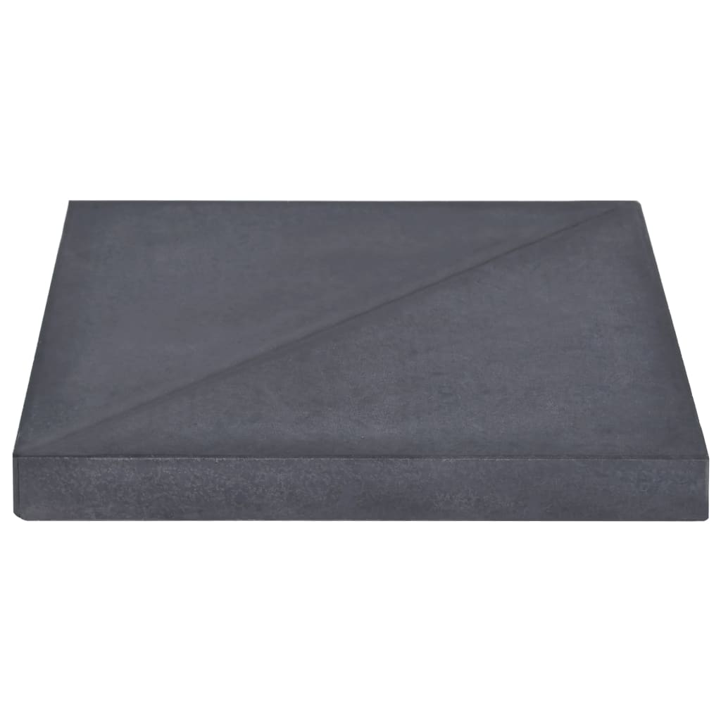 vidaXL Placă de greutate umbrelă, negru, granit, 15 kg, pătrat