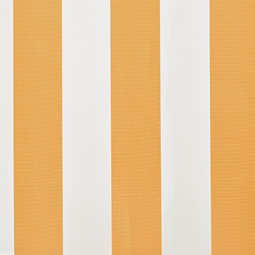 vidaXL Pânză copertină, galben & alb, 6x3 m (cadrul nu este inclus)