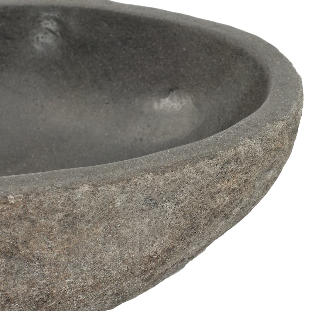 vidaXL Chiuvetă din piatră de râu, 29-38 cm, ovală