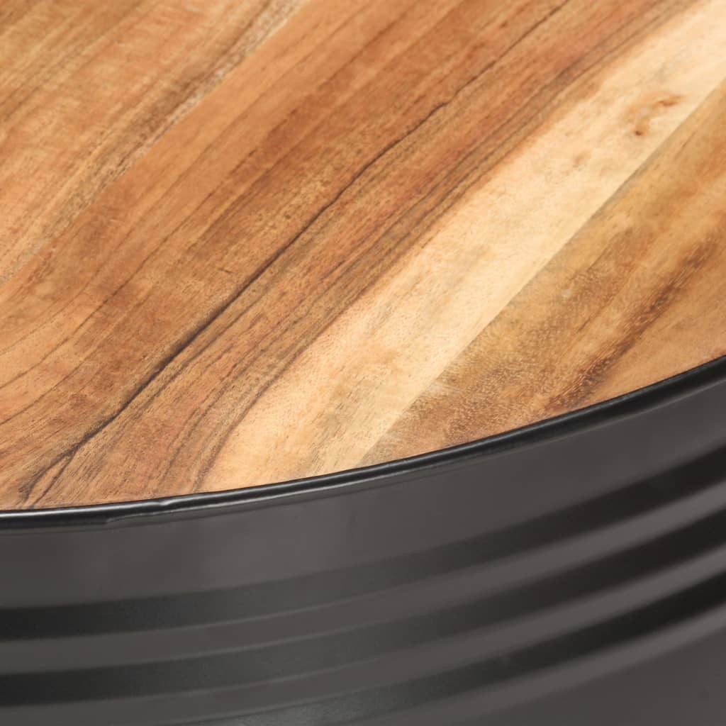 vidaXL Măsuță de cafea, negru, 68 x 68 x 36 cm, lemn masiv de acacia