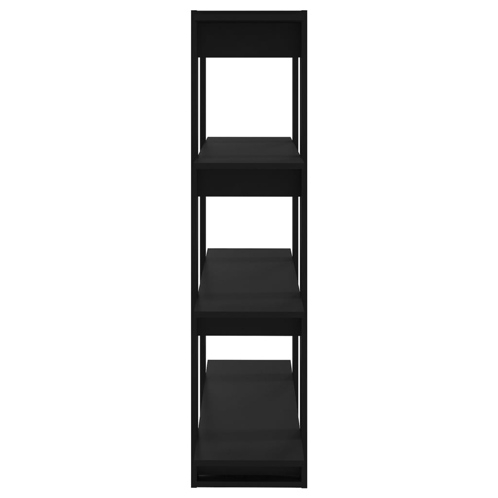 vidaXL Bibliotecă/Separator cameră, negru, 100x30x123,5 cm