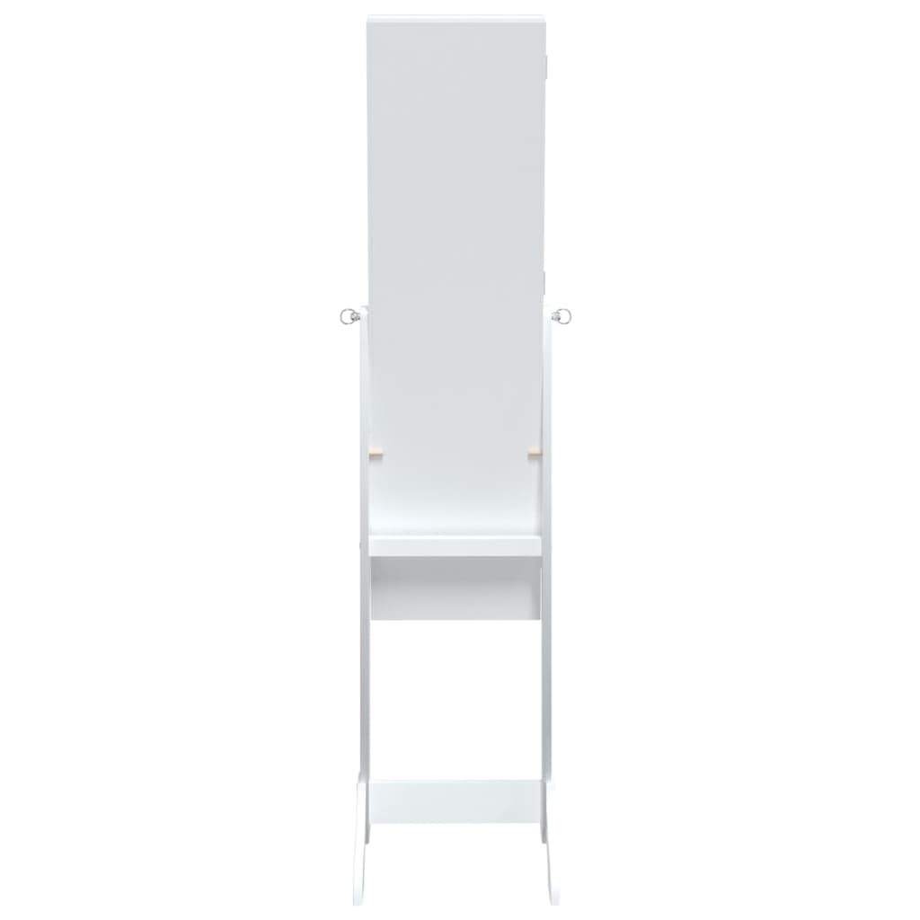 vidaXL Oglindă de sine stătătoare, alb, 34x37x146 cm