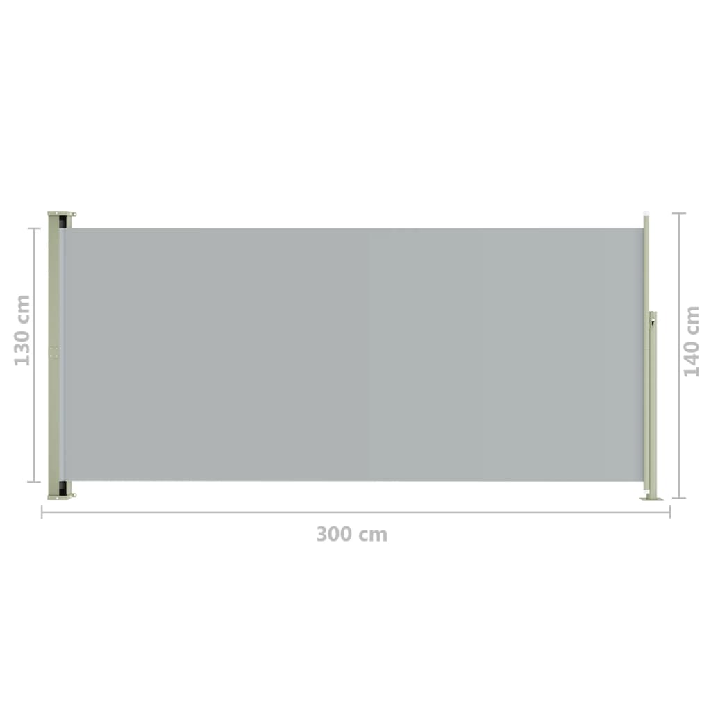 vidaXL Copertină laterală retractabilă de terasă, gri, 140x300 cm