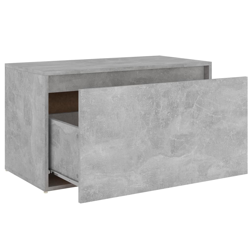vidaXL Bancă de hol, gri beton, 80x40x45 cm, PAL