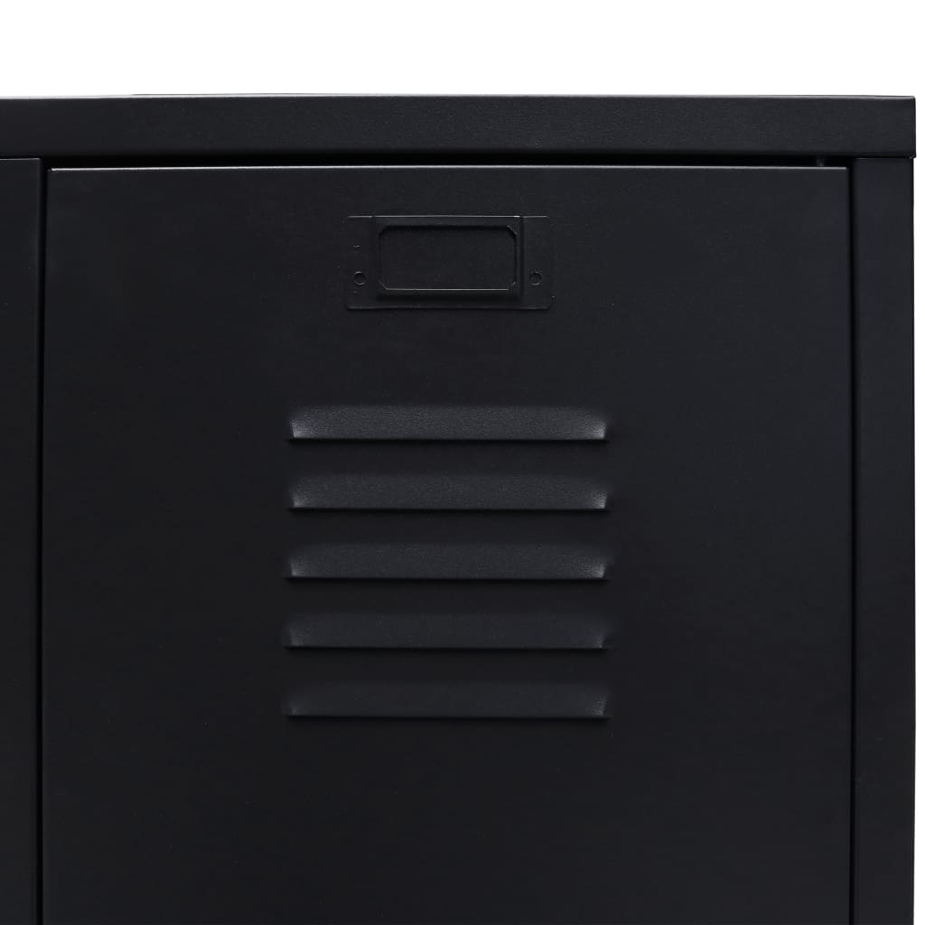 vidaXL Șifonier, stil industrial, 67 x 35 x 107 cm, negru, metal