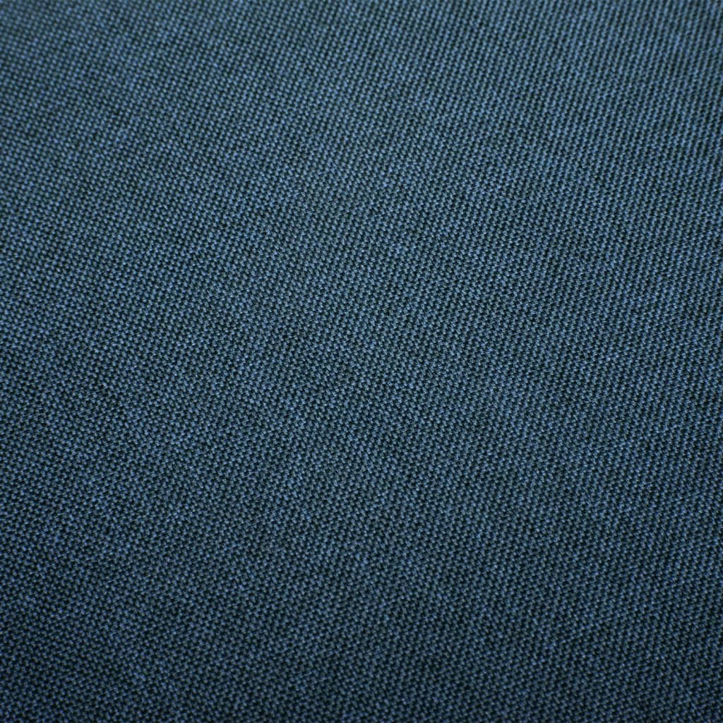vidaXL Scaune de bucătărie pivotante, 2 buc., albastru, textil