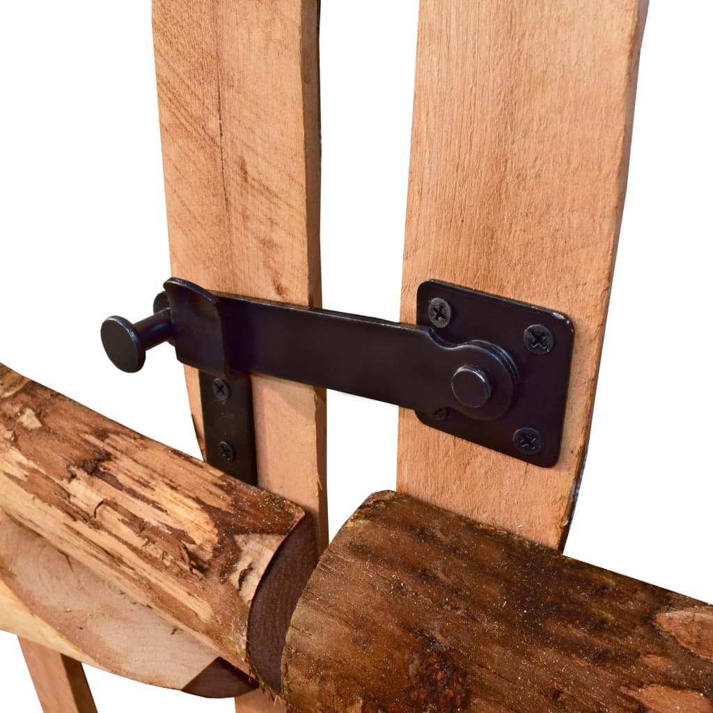 vidaXL Poartă dublă de gard, lemn de alun tratat, 300x90 cm