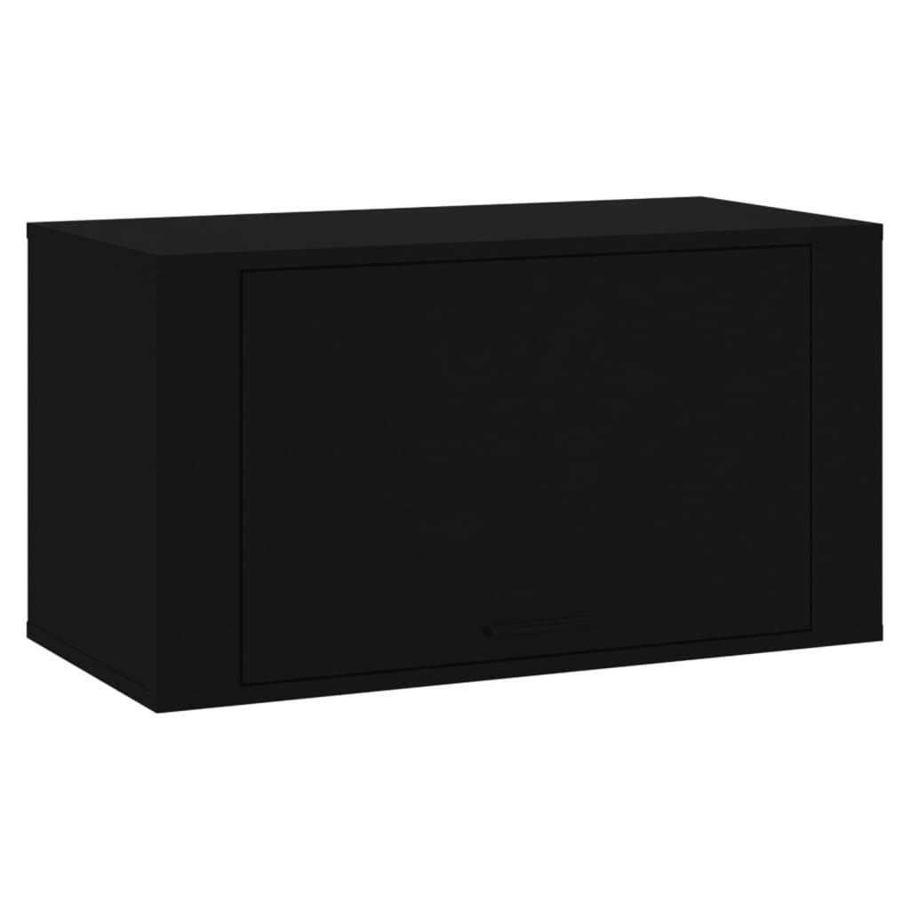 vidaXL Pantofar de perete, negru, 70x35x38 cm, lemn prelucrat
