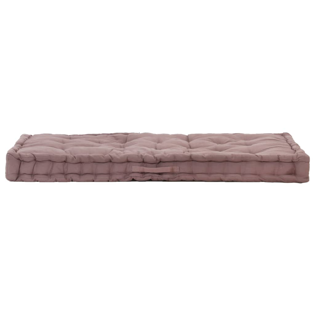 vidaXL Pernă podea canapea din paleți, gri taupe, 120x80x10 cm bumbac