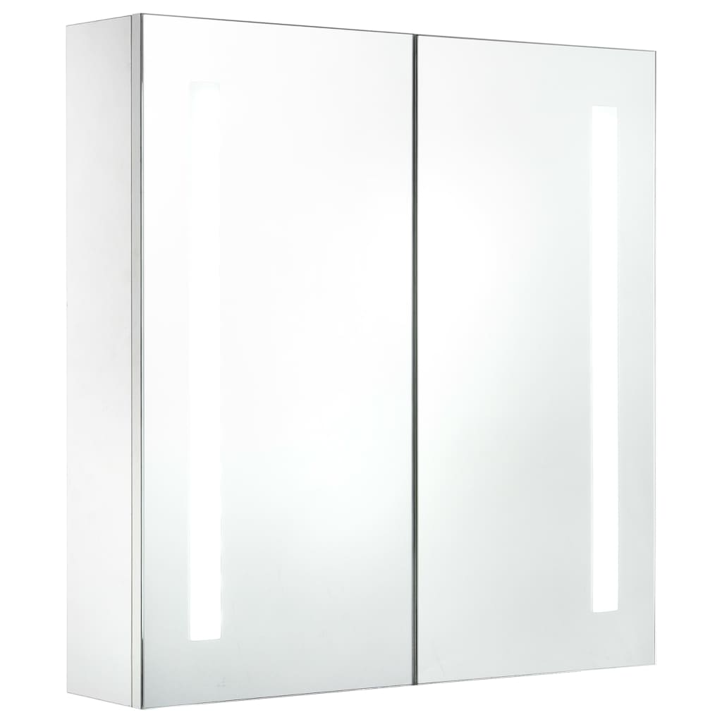 vidaXL Dulap de baie cu oglindă și LED, 60 x 14 x 62 cm