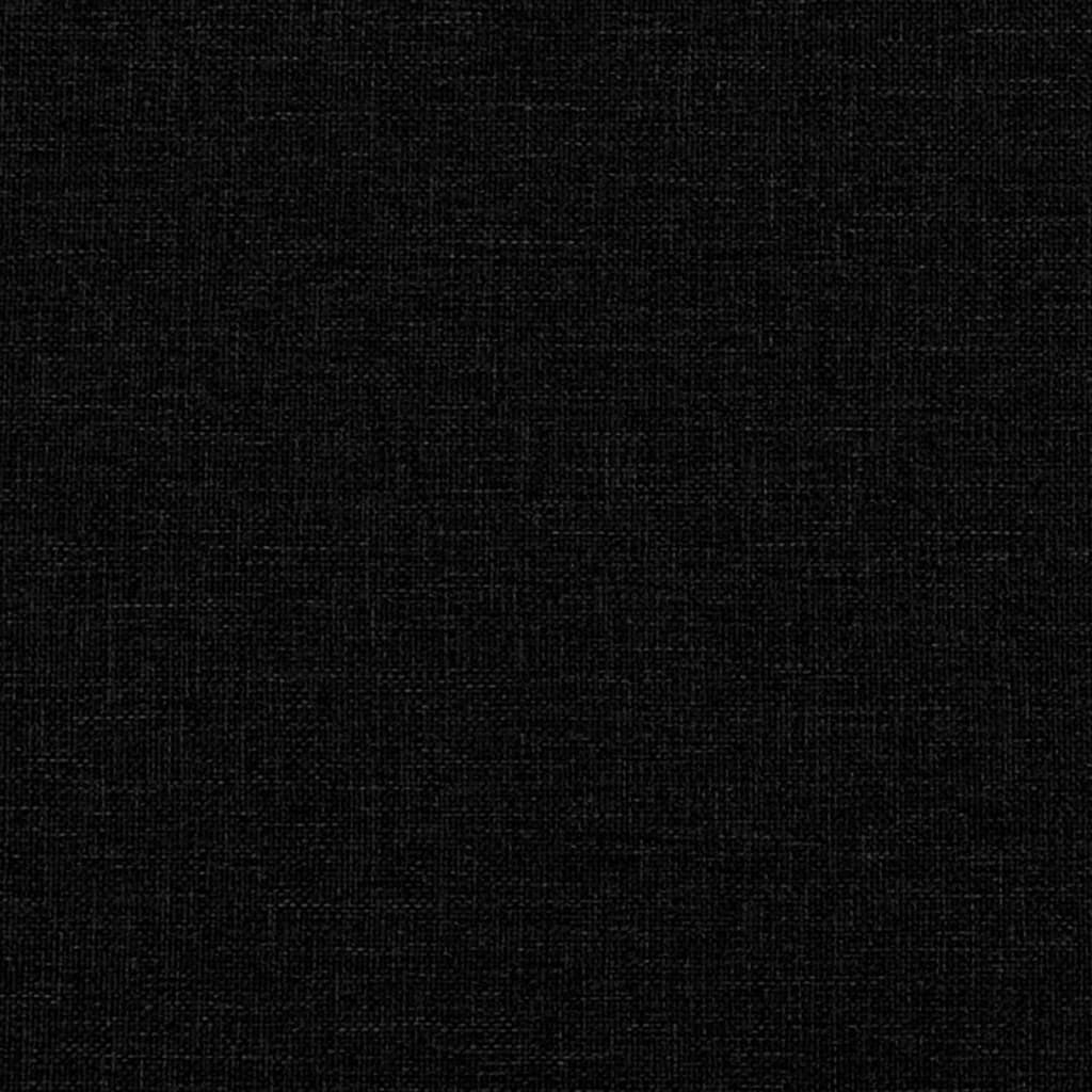 vidaXL Bancă cu spătar, negru, 120x62x75,5 cm, textil