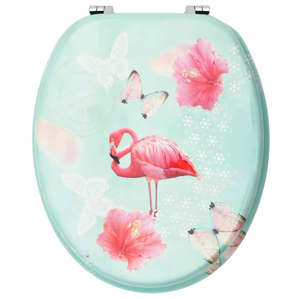 vidaXL Capac WC, MDF, model flamingo