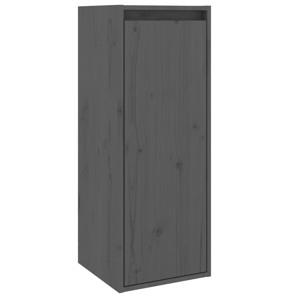 vidaXL Dulap de perete, gri, 30x30x80 cm, lemn masiv de pin