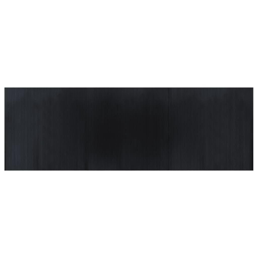 vidaXL Covor dreptunghiular, negru, 100x300 cm, bambus