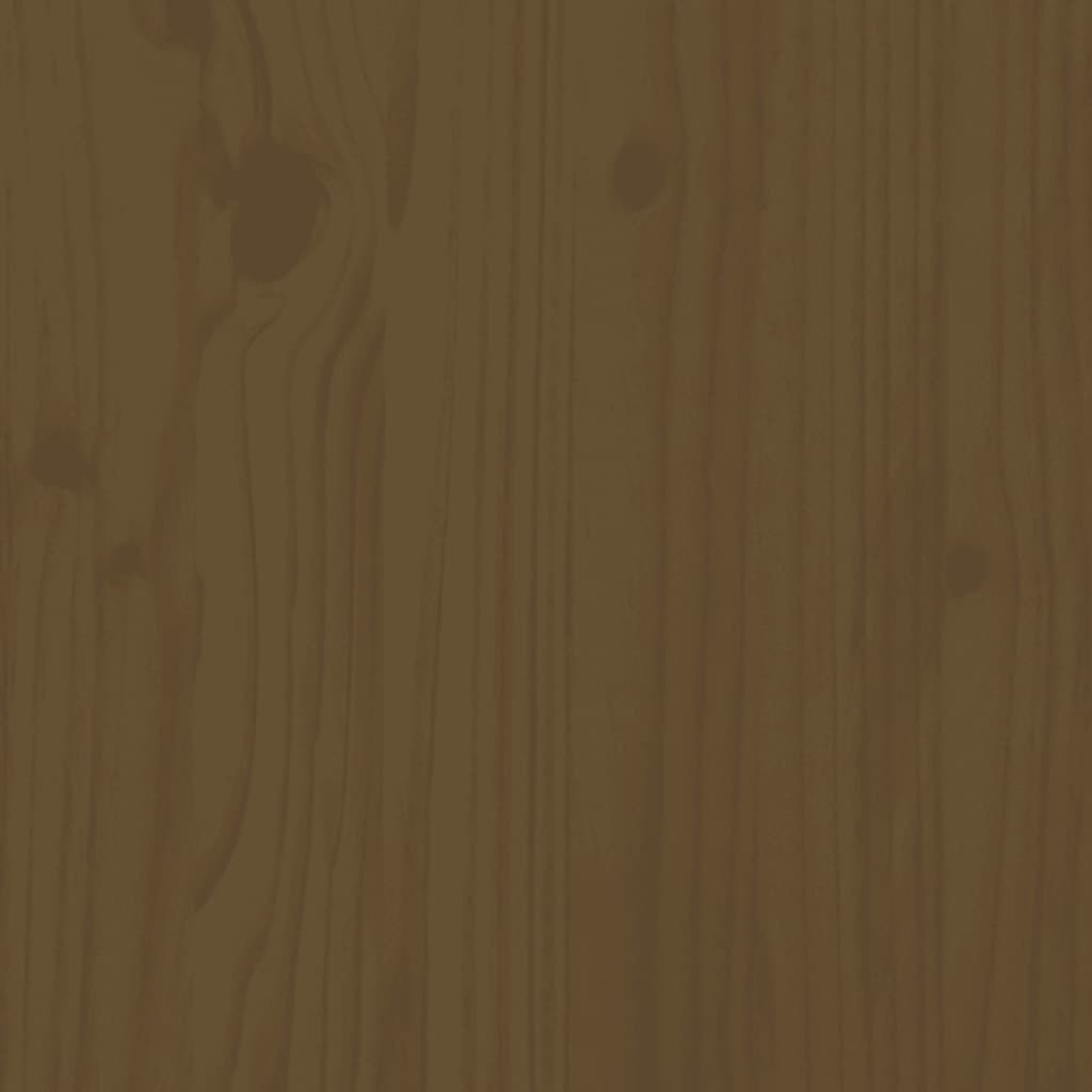 vidaXL Cadru de pat Single, maro miere, 90x190 cm, lemn masiv